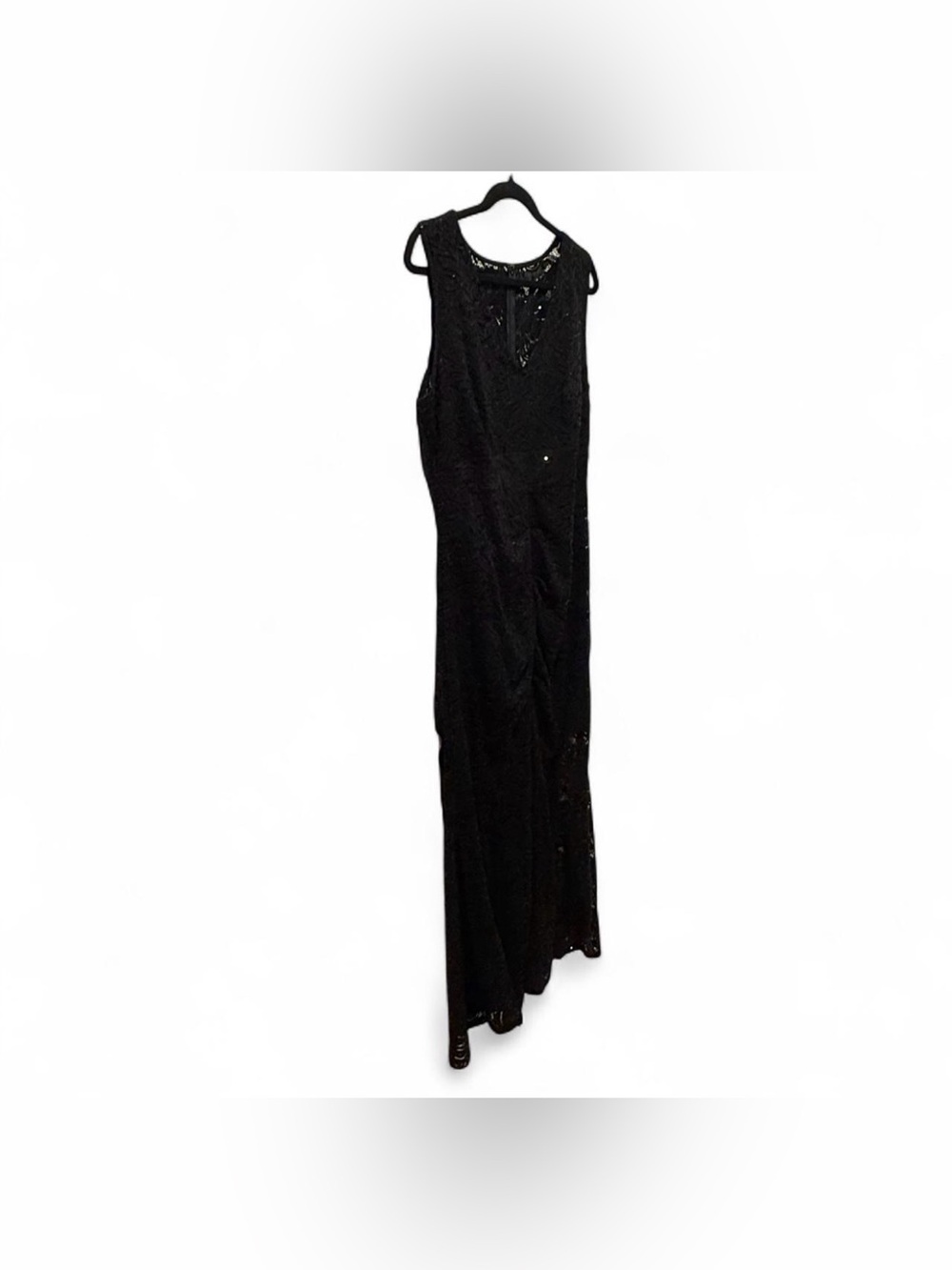 Blu Sage Black Lace Sequin V-Neck Maxi Dress - Picture 2 of 7